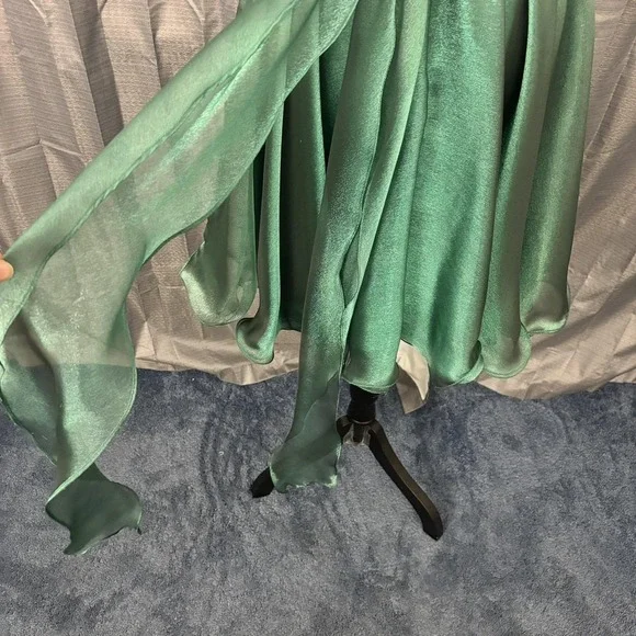 Sherri Hill Dress‎ Womens 2 Emerald Green Sequin Halter Sweetheart Prom Cocktail - Picture 7 of 16